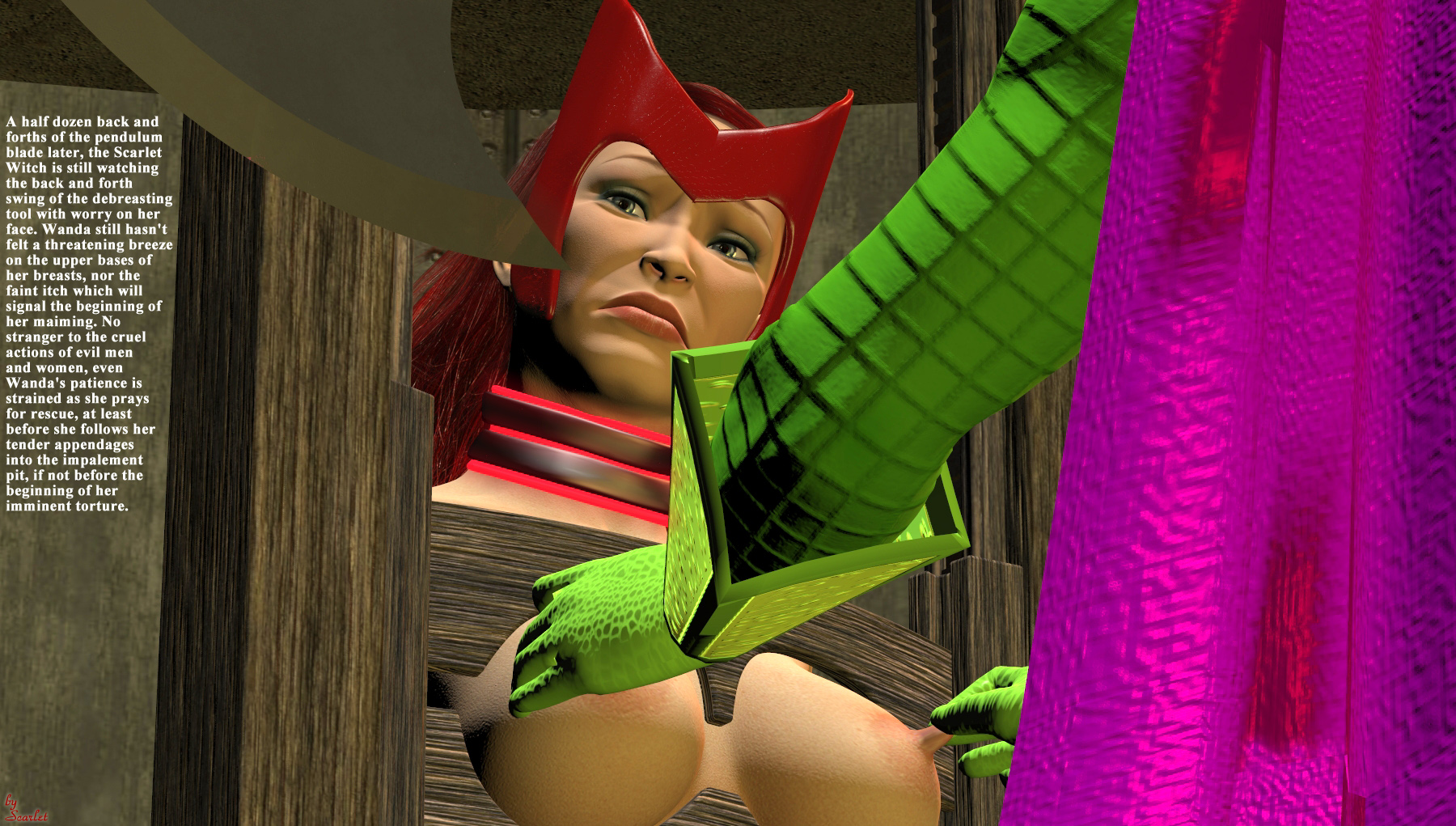 debreasting Scarlet Witch: Debreasting pendulum blade by Scarlet